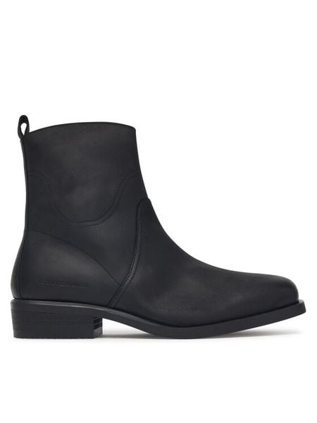 Tommy Hilfiger Botki Hilfiger Dressy Lth Biker Boot FM0FM06077 Czarny. Czarne botki sznurowane Tommy Hilfiger, bez wzorów, ze skóry, bez obcasa, bez zapięcia. Za 949.99 zł.