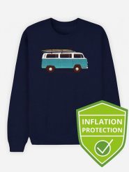 WOOOP Bluza "Blue Van" w kolorze granatowym rozmiar: S. Niebieskie bluzy Wooop, s, bez wzorów, bez kaptura. Za 61.89 zł.