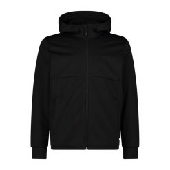 Kurtka softshell z kapturem CMP. Czarne kurtki softshell CMP, bez wzorów, z softshellu, z kapturem. Za 435.50 zł.