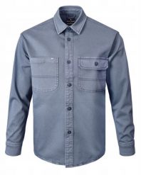 Lekka Kurtka o Kroju Koszuli Wierzchniej - Pako Jeans - Stalowa Niebieska. Niebieskie kurtki Pako Jeans, na wiosnę, l, bez wzorów, z bawełny, bez kaptura. Za 239.00 zł.