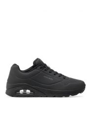 Skechers Sneakersy Uno-Stand On Air 52458/BBK Czarny. Czarne buty sportowe casual Skechers, bez wzorów, ze skóry, bez zapięcia. Za 299.00 zł.