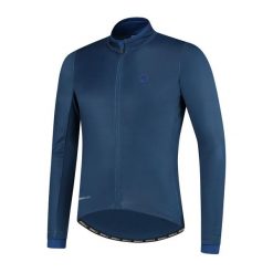 Koszulka rowerowa męska Rogelli ESSENTIAL z długim rękawem, ocieplana. Niebieskie bluzy Rogelli, m, bez wzorów, bez kaptura. Za 304.00 zł.