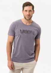 Fioletowy t-shirt T-MOL. Fioletowe t-shirty Volcano, m, bez wzorów, z bawełny, bez kołnierzyka, bez ramiączek. Za 59.99 zł.