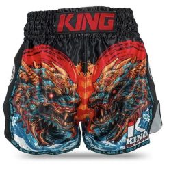 Szorty do boksu tajskiego King Pro Boxing Dragon. Czarne szorty KING PRO BOXING, bez wzorów, sportowe. Za 312.00 zł.