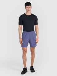 4F Spodenki treningowe szybkoschnące męskie - niebieskie 3XL. Niebieskie krótkie spodenki sportowe 4F, l, bez wzorów, z dzianiny. Za 99.99 zł.