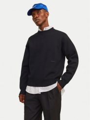 Jack&Jones Sweter 12261852 Czarny Loose Fit. Czarne swetry rozpinane Jack&Jones, m, bez wzorów, z syntetyku, bez kołnierzyka, bez ramiączek. Za 129.99 zł.
