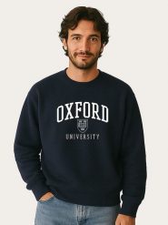WOOOP Bluza "Oxford University" w kolorze granatowym rozmiar: XL. Niebieskie bluzy Wooop, xl, bez wzorów, bez kaptura. Za 120.45 zł.