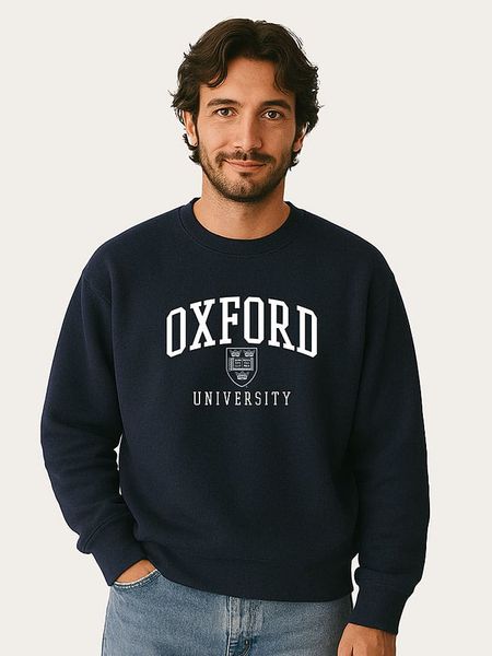 WOOOP Bluza "Oxford University" w kolorze granatowym rozmiar: XXL. Niebieskie bluzy Wooop, xxl, bez wzorów, bez kaptura. Za 109.00 zł.