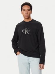 Calvin Klein Jeans Bluza 350 Terry LV04RG278G Czarny Regular Fit. Czarne bluzy Calvin Klein Jeans, l, bez wzorów, z bawełny, bez kaptura. Za 313.99 zł.