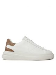 Guess Sneakersy Elba FMPVIB LEA12 Biały. Białe buty sportowe casual Guess, z aplikacjami, ze skóry, bez zapięcia. Za 309.99 zł.