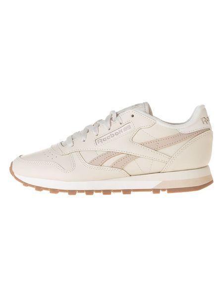 Reebok Skórzane sneakersy "Classic Leather" w kolorze beżowym rozmiar: 38. Brązowe buty sportowe casual Reebok, bez wzorów, bez zapięcia. Za 180.49 zł.