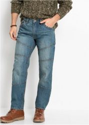 Dżinsy Regular Fit Straight ze stabilnego denimu. Niebieskie jeansy bonprix, m. Za 129.99 zł.