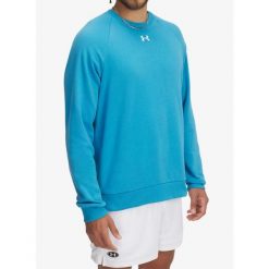 Bluza męska bez kaptura Under Armour Rival Fleece Crew. Niebieskie bluzy bez kaptura Under Armour, m, bez wzorów, bez kaptura. Za 132.99 zł.
