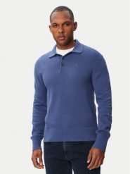 Tommy Jeans Sweter Essential DM0DM20304 Niebieski Slim Fit. Niebieskie swetry rozpinane Tommy Jeans, m, bez wzorów, z bawełny, bez kołnierzyka, bez ramiączek. Za 409.99 zł.