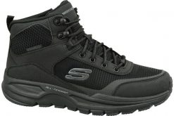 Buty trekkingowe męskie Skechers Escape Plan 20. Czarne trekkingi Skechers, bez wzorów, z materiału, za kostkę, bez zapięcia. Za 339.99 zł.