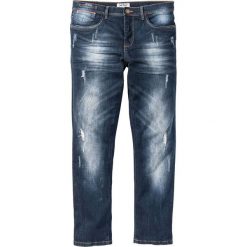 Dżinsy ze stretchem Slim Fit Straight bonprix ciemnoniebieski "used". Jeansy marki Under Armour. Za 109.99 zł.