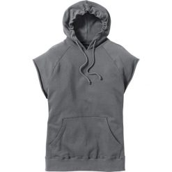 Bluza bez rękawów Regular Fit bonprix szary. Bluzy z kapturem marki bonprix. Za 49.99 zł.