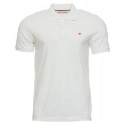 Mustang Koszulka Polo Męska Xxl Biała. Białe koszulki polo Mustang, m, bez wzorów, bez kołnierzyka, bez ramiączek. Za 149.00 zł.