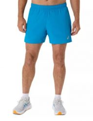 Spodenki sportowe męskie Core 5IN Short. Niebieskie krótkie spodenki sportowe ASICS, m, bez wzorów, z materiału. Za 139.99 zł.