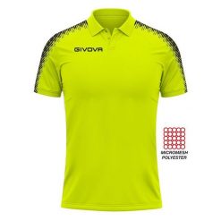 Polo Givova Fluo Żółte 2XL - Oddychające i Lekkie. Żółte koszulki polo Givova, xl, bez wzorów, z meshu, bez kołnierzyka, bez ramiączek. Za 204.99 zł.