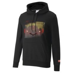 Bluza Męska Puma. Czarne bluzy z kapturem Puma, m, bez wzorów, z materiału, z kapturem. Za 221.14 zł.