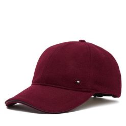 Czapka z daszkiem Tommy Hilfiger. Czerwone czapki z daszkiem Tommy Hilfiger, bez wzorów. Za 269.99 zł.