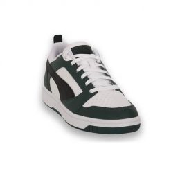 Buty do chodzenia męskie Puma 34 Rebound V6 Low. Zielone buty sportowe casual Puma, bez wzorów, z materiału, bez zapięcia. Za 199.00 zł.