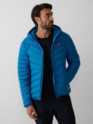 4F Kurtka trekkingowa z wypełnieniem Primaloft Thermoplume męska - granatowa S. Niebieskie kurtki przeciwdeszczowe 4F, m, bez wzorów, bez kaptura, primaloft. Za 399.99 zł.