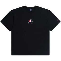 Koszulka sportowa męska Champion 219847KK001. Czarne t-shirty sportowe Champion, bez wzorów, z bawełny, bez ramiączek. Za 161.00 zł.