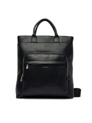 Calvin Klein Torebka Raised Tote LV04D3494G Czarny. Czarne torby na ramię CALVIN KLEIN, bez wzorów, ze skóry, na ramię, bez dodatków. Za 569.99 zł.
