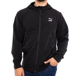 Bluza męska z kapturem Puma CLSX+ FZ. Czarne bluzy z kapturem Puma, m, bez wzorów, z materiału, z kapturem. Za 148.00 zł.