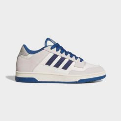 Sneakersy męskie ADIDAS Rapid Court Low. Niebieskie buty do koszykówki Adidas, bez zapięcia, do koszykówki. Za 269.99 zł.