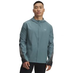 Bluza z kapturem Under Armour Velociti Storm. Czarne bluzy z kapturem Under Armour, l, bez wzorów, z materiału, z kapturem. Za 314.50 zł.