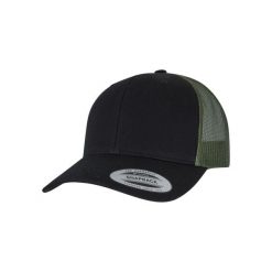 Czapka Trucker Flexfit Retro 2-Tone. Czarne czapki z daszkiem FLEXFIT, bez wzorów, z bawełny. Za 86.50 zł.