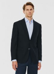 PAKO LORENTE – Casualowa marynarka męska w kolorze granatowym. Garnitury Pako Lorente, na co dzień, m, bez wzorów, z dzianiny. Za 399.99 zł.