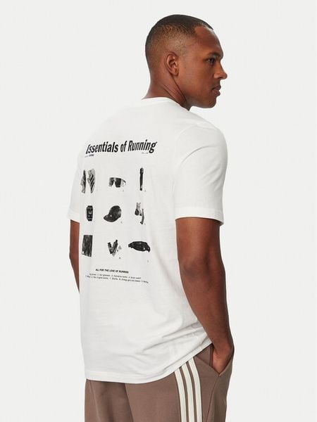 Adidas Koszulka techniczna Run Essentials Graphic T-Shirt KS2501 Biały Regular Fit. Białe t-shirty sportowe Adidas, bez wzorów, z bawełny, bez ramiączek, do biegania. Za 149.99 zł.