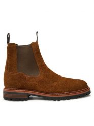 Clarks Sztyblety Clarkridge Top 26179723 Brązowy. Brązowe botki sznurowane Clarks, bez wzorów, ze skóry, bez obcasa, bez zapięcia. Za 719.99 zł.