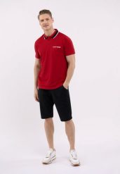 Bawełniana koszulka polo O-KOST. Koszulki polo sportowe Volcano, m, z aplikacjami, z bawełny, bez kołnierzyka, bez ramiączek. Za 99.99 zł.