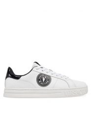 Versace Jeans Couture Sneakersy 78YA3SK1 Biały. Białe buty sportowe casual Versace Jeans Couture, bez wzorów, z jeansu, bez zapięcia. Za 619.99 zł.