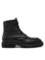 BOSS Kozaki Julyo Halb Grafit 50523902 Czarny. Czarne kozaki Boss, bez wzorów, ze skóry, bez obcasa, bez zapięcia. Za 1,399.00 zł.