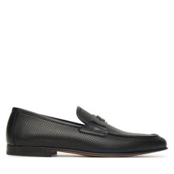 Półbuty Baldinini. Czarne eleganckie półbuty Baldinini, bez wzorów, bez obcasa, bez zapięcia. Za 1,309.00 zł.