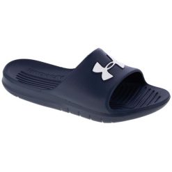 Klapki na basen męskie Under Armour Core Pth Slide. Niebieskie klapki Under Armour, z materiału. Za 171.00 zł.
