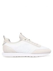 Calvin Klein Sneakersy Retro Runner YM0YM01414 Kremowy. Białe buty sportowe casual CALVIN KLEIN, bez wzorów, z materiału, bez zapięcia. Za 449.99 zł.