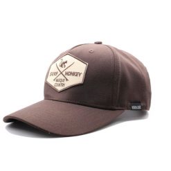 Czapka trucker –5 paneli –poliester z recyklingu /dla dorosłych (brązowy). Brązowe czapki z daszkiem SURF MONKEY, bez wzorów, z poliesteru. Za 159.95 zł.