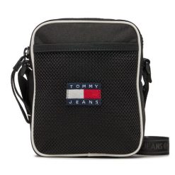 Saszetka Tommy Jeans. Czarne saszetki i nerki Tommy Jeans, bez wzorów, z jeansu. Za 219.99 zł.