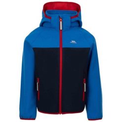 Trespass Hanbury- Kurtka softshell unisex granatowa. Niebieskie kurtki Trespass, bez wzorów, z softshellu, bez kaptura. Za 186.83 zł.