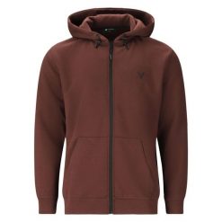 Bluza z kapturem z pełnym zamkiem błyskawicznym Virtus Taro. Brązowe bluzy VIRTUS, bez wzorów, z kapturem. W wyprzedaży za 245.50 zł.