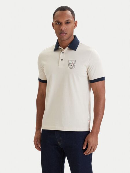 Aeronautica Militare Polo 261PO1917UJ00682 Beżowy Regular Fit. Brązowe koszulki polo Aeronautica Militare, m, bez wzorów, z bawełny, bez kołnierzyka, bez ramiączek. Za 399.99 zł.