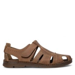 Sandały Lasocki. Brązowe sandały Lasocki, bez zapięcia. Za 149.99 zł.