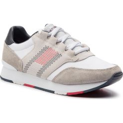 Sneakersy TOMMY HILFIGER - Corporate Material Mix Runner FM0FM02056 White 100. Buty sportowe casual marki Tommy Hilfiger. Za 399.00 zł.